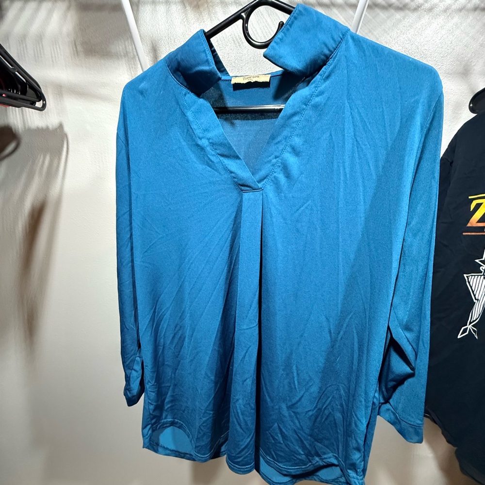 ⚡️Chic Teal Women's Office Blouse